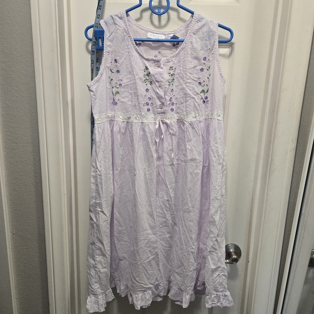 Lavender Embroidered Nightgown